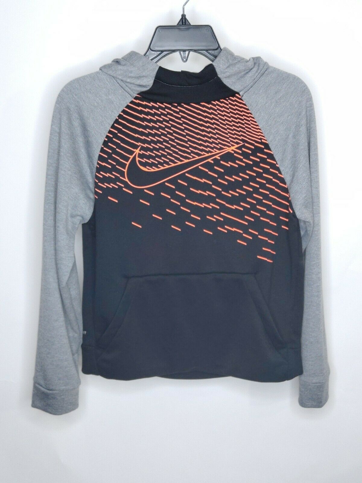 Nike Dri-fit Youth Pullover Hooded Hoodie Swoosh Size Large Pre-owned Pocket