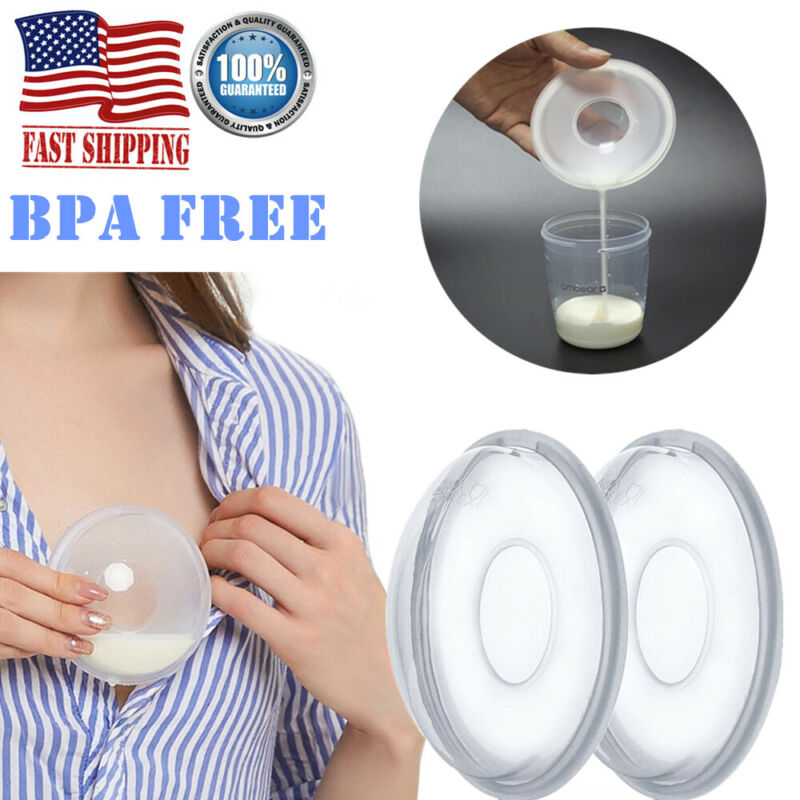 2 x Mom Breastfeeding Milk Saver Breast Milk Collector Catcher BPA-Free Reusable