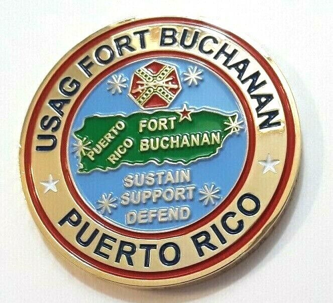 Army Garrison FORT BUCHANAN Guaynabo PUERTO RICO Challenge Coin Garita 65th RRC